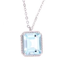 Collana Damiani Donna Minou in Oro bianco Acquamarina 5.00 Ct 20088522 - 20088522